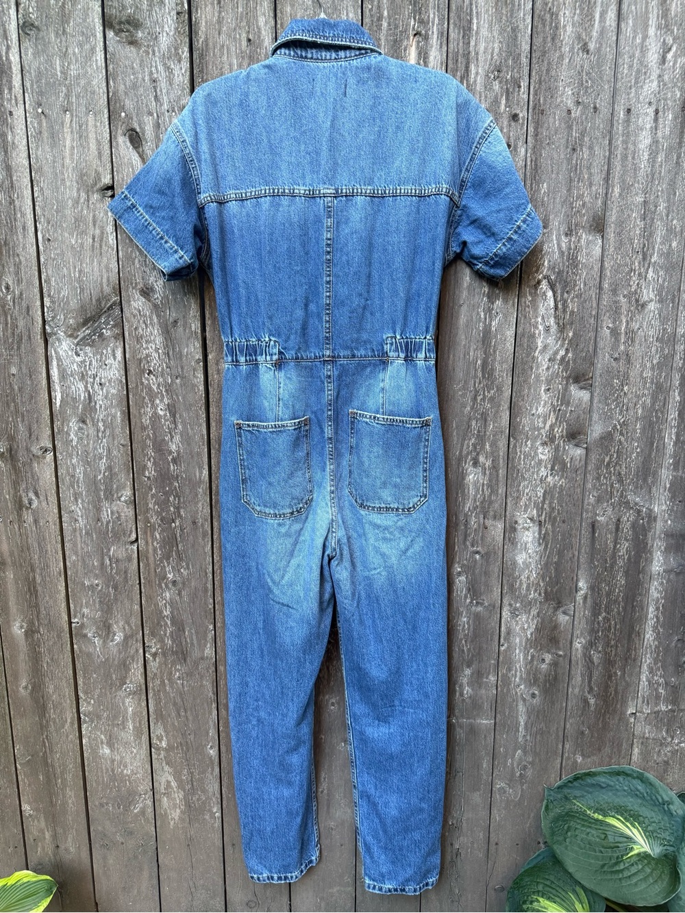 We The Free Free People Marci Denim Coverall Jumpsuit Light Wash Blue Small NWOT - Picture 11 of 11